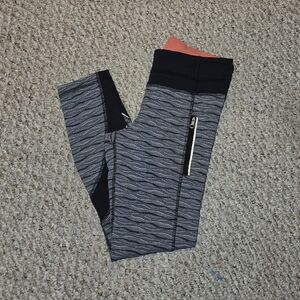 Lululemon Inspire II Tight Legging Black Print Women's Size 6 Luxtreme Run